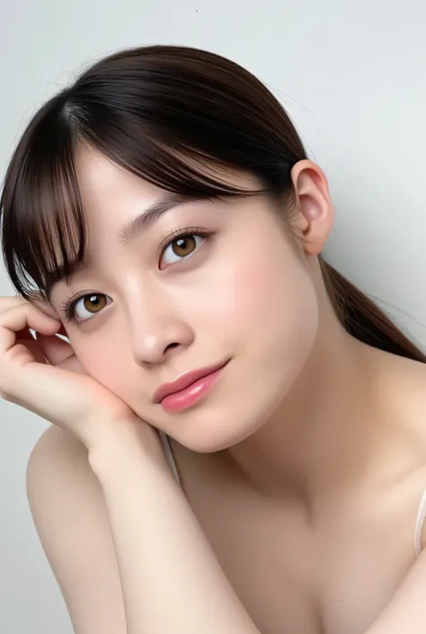 32K, masterpiece, masterpiece, realistic, very well detailed,  pictures, high resolution, Japanese men really like their faces.,  smoother light , Official Art, writing boundary depth, Bright Light, close, Detailed Faces, smile, beautiful eye details, 19 y...