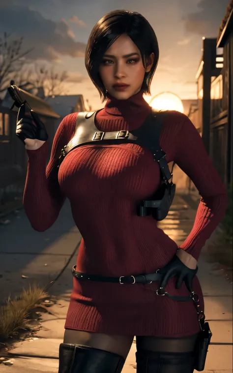 (masterpiece, best quality:1.4), insaneres, absurdres, solo, looking at viewer,BREAK 
GAME_ResidentEvil4Remake_AdaWong_ownwaifu,
1boy, 1girl, asian, sex from behind, anal, pronebone, glare, black hair, short hair, brown eyes, lips, bangs, large breasts, re...