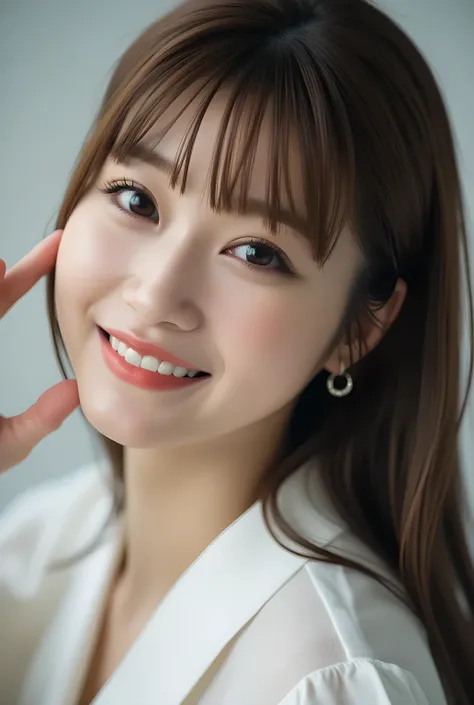 ultra-realistic, photorealistic, best quality, 8K, top-quality, masterpiece, ultra-detail, super high resolution, Improvement of quality, Enhances the beauty of skin texture, Clean and glowing skin, Smoother lighting, Improving the quality of cinema light...