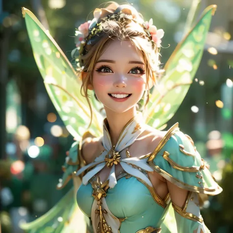 cute smile ,8K High Resolution,Light Fairy,A gentle gaze