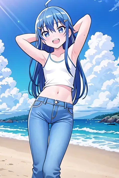 masterpiece, best quality, ultra detail, ((Perfect Face, perfect eyes, perfect hair, perfect arm)), 1girl, o, petite, ((round face, ecstasy, orgasm face, drooping eyes, shame smiling, blush)), dropping eyes, sleepy, Open mouth, ((White teeth)), background(...