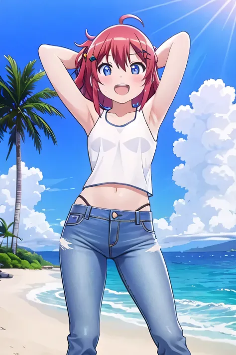 masterpiece, best quality, ultra detail, ((Perfect Face, perfect eyes, perfect hair, perfect arm)), 1girl, o, petite, ((round face, ecstasy, orgasm face, drooping eyes, shame smiling, blush)), dropping eyes, sleepy, Open mouth, ((White teeth)), background(...