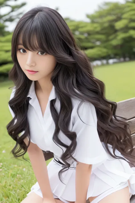 (Did)(I photographed a female middle school student in grade T at a spring park)(She climbs on a park bench、sitting in a provocative position with her crotch open)(The most erotic Japanese female junior high school 3rd grader's perfect face)(Top Quality)(m...