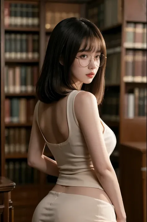 nsfw,(((best quality))),(((super detailed))),(((masterpiece))),illustration,1 girl,short hair,detailed face,(((glasses)))