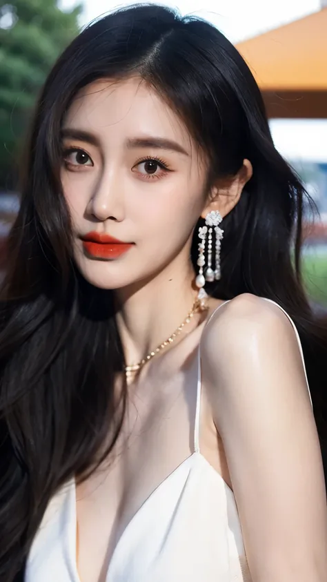 Ultra HD resolution,artistic photos,21year girl,earrings,long hair,Cold white skin,E cup,show out ,messy hair , messy hair ,Ruddy face,dress less ,露出乳晕