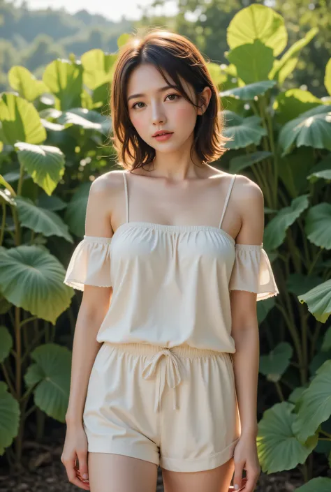 photograph one girl Midsummer Off Shoulder Shorts Junior high school students Japanese