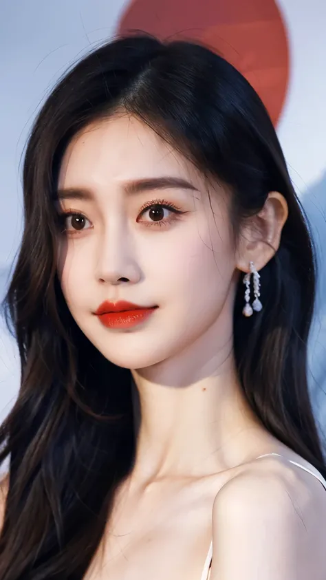 Ultra HD resolution,artistic photos,21year girl,earrings,long hair,Cold white skin,E cup,show out ,messy hair , messy hair ,Ruddy face,dress less ,露出乳晕