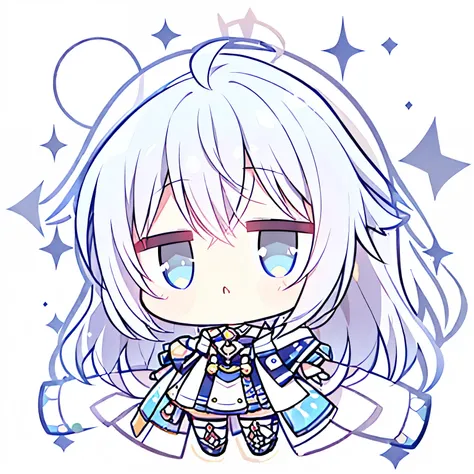 Gray Hair,, and the eyes are,sparkling eyes,cute,little character