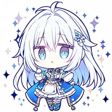 Gray Hair,, and the eyes are,sparkling eyes,cute,little character