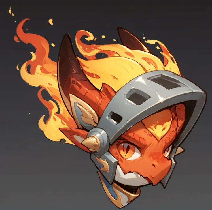 dragon，dragon头，helmet，Metal，flame，Special Effects
