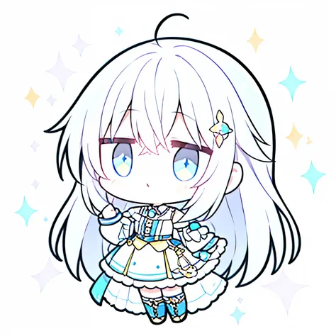 Gray Hair,, and the eyes are,sparkling eyes,cute,little character