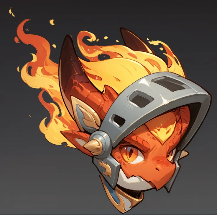 dragon，dragon头，helmet，Metal，flame，Special Effects