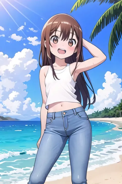 masterpiece, best quality, ultra detail, ((Perfect Face, perfect eyes, perfect hair, perfect arm)), 1girl, o, petite, ((round face, ecstasy, orgasm face, drooping eyes, shame smiling, blush)), dropping eyes, sleepy, Open mouth, ((White teeth)), background(...