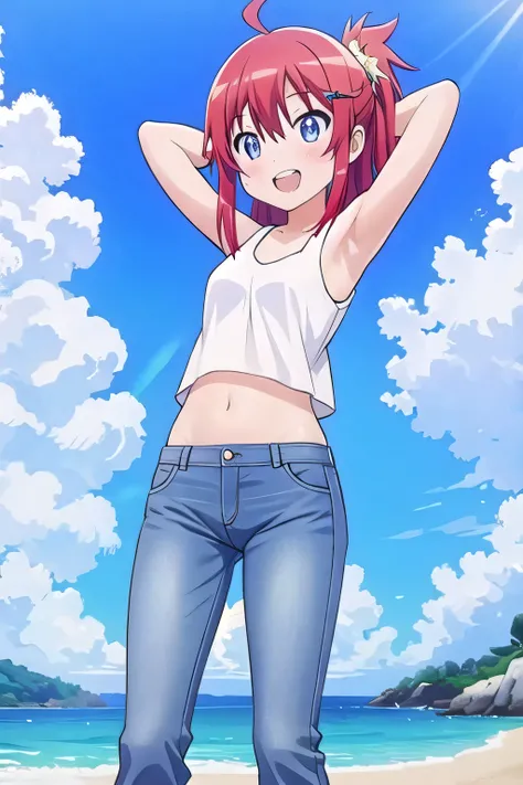 masterpiece, best quality, ultra detail, ((Perfect Face, perfect eyes, perfect hair, perfect arm)), 1girl, o, petite, ((round face, ecstasy, orgasm face, drooping eyes, shame smiling, blush)), dropping eyes, sleepy, Open mouth, ((White teeth)), background(...