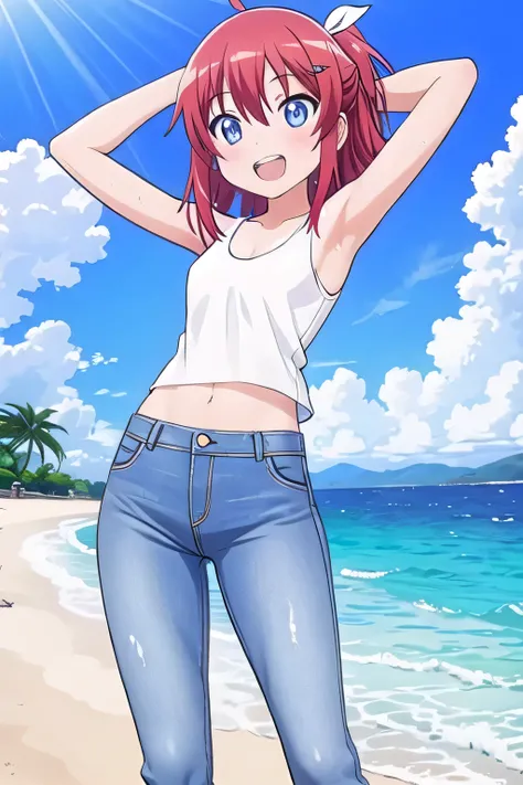 masterpiece, best quality, ultra detail, ((Perfect Face, perfect eyes, perfect hair, perfect arm)), 1girl, o, petite, ((round face, ecstasy, orgasm face, drooping eyes, shame smiling, blush)), dropping eyes, sleepy, Open mouth, ((White teeth)), background(...