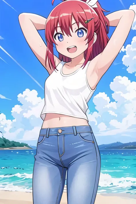 masterpiece, best quality, ultra detail, ((Perfect Face, perfect eyes, perfect hair, perfect arm)), 1girl, o, petite, ((round face, ecstasy, orgasm face, drooping eyes, shame smiling, blush)), dropping eyes, sleepy, Open mouth, ((White teeth)), background(...