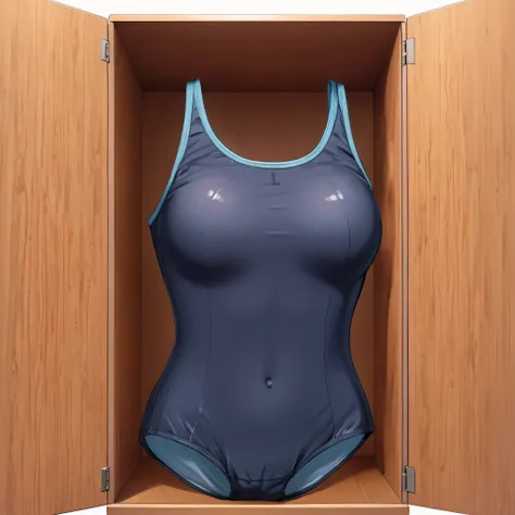 (invisible:1.5, no humans:1.5, headless:1.5, faceless:1.5), (school swimsuit in closet, penis erection under school swimsuit:1.2), (big breast), (best quality, masterpiece:1.2), detailed cloth texture, detailed anime, illust