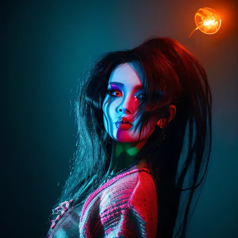 fantasy, horror, photography, realistic:1.2), PornStar, vibrant colors, otherworldly lighting