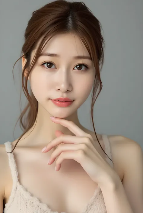 ultra-realistic, photorealistic, best quality, 8K, top-quality, masterpiece, ultra-detail, super high resolution, Improvement of quality, Enhances the beauty of skin texture, Clean and glowing skin, Smoother lighting, Improving the quality of cinema light...