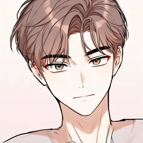 anime, turn this image into a manhwa style animated, whimsical backround, and facial features inspired by manhwa characters male. Style it like a scene.
