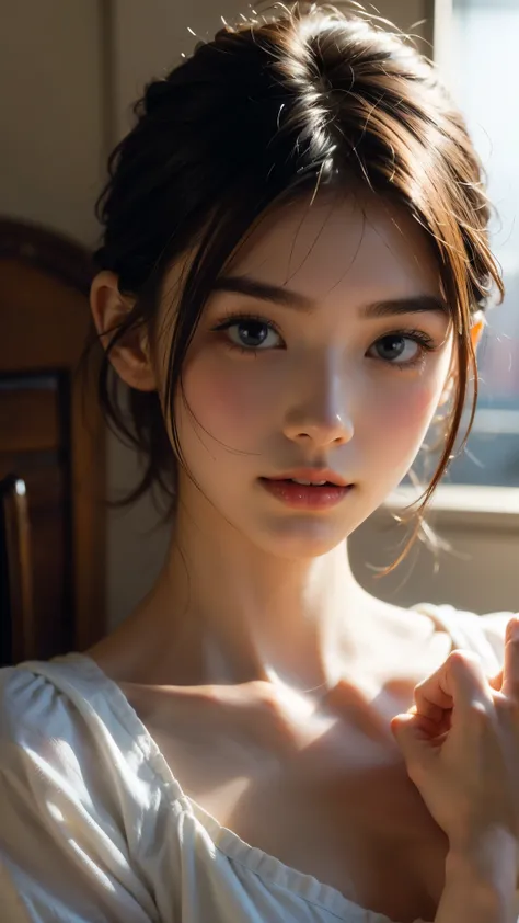 (master piece,best quality ,ultra detailed), ((software, extra short hair, Side Lock - Hair, 1 girl)), super high definition, (realistic: 1.4), RAW photo, top quality, (Photorealistic Stick), concentrated, Soft light, (()), ((Japanese)), (( (Youngface))),...