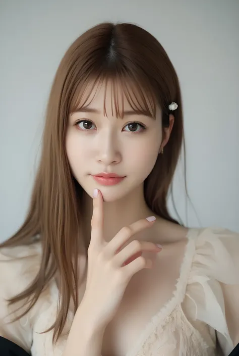 ultra-realistic, photorealistic, best quality, 8K, top-quality, masterpiece, ultra-detail, super high resolution, Improvement of quality, Enhances the beauty of skin texture, Clean and glowing skin, Smoother lighting, Improving the quality of cinema light...