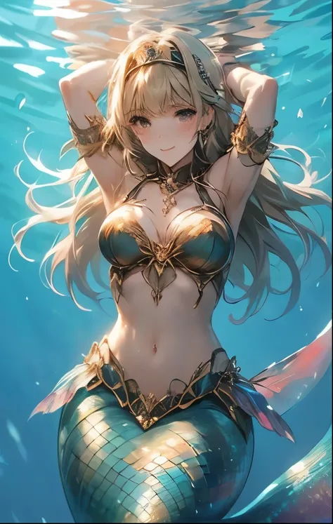 （（（ＳＦＷ、Highest quality、 first class masterpiece 、 Normal Body 、32k、  Detailed Faces 、super precise、  normal hand、５refer to、Highest）））Alisha、beautiful girl、 Gold、Glowing Hair、beautiful breasts、slender、 slim、Petite、 can be used、masochist、（（（Chain Lead Slave ...