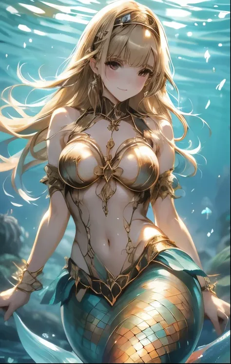（（（ＳＦＷ、Highest quality、 first class masterpiece 、 Normal Body 、32k、  Detailed Faces 、super precise、  normal hand、５refer to、Highest）））Alisha、beautiful girl、 Gold、Glowing Hair、beautiful breasts、slender、 slim、Petite、 can be used、masochist、（（（Chain Lead Slave ...
