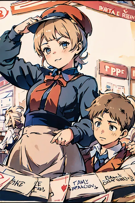 make a poster hiab girl and boy for card collection onnline game in discord