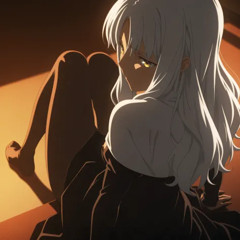 masterpiece, best quality, amazing quality, highres, absurdres, very aesthetic, high resolution, ultra detailed, perfect details, midnight,   , indoors, ufotable style, ((from above, from back)), blue hour, backlight,
 
1girl, ufotable style, anime style, ...