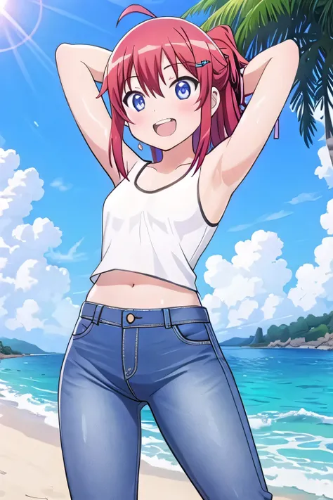 masterpiece, best quality, ultra detail, ((Perfect Face, perfect eyes, perfect hair, perfect arm)), 1girl, o, petite, ((round face, ecstasy, orgasm face, drooping eyes, shame smiling, blush)), dropping eyes, sleepy, Open mouth, ((White teeth)), background(...