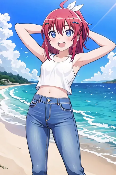 masterpiece, best quality, ultra detail, ((Perfect Face, perfect eyes, perfect hair, perfect arm)), 1girl, o, petite, ((round face, ecstasy, orgasm face, drooping eyes, shame smiling, blush)), dropping eyes, sleepy, Open mouth, ((White teeth)), background(...