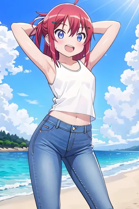 masterpiece, best quality, ultra detail, ((Perfect Face, perfect eyes, perfect hair, perfect arm)), 1girl, o, petite, ((round face, ecstasy, orgasm face, drooping eyes, shame smiling, blush)), dropping eyes, sleepy, Open mouth, ((White teeth)), background(...