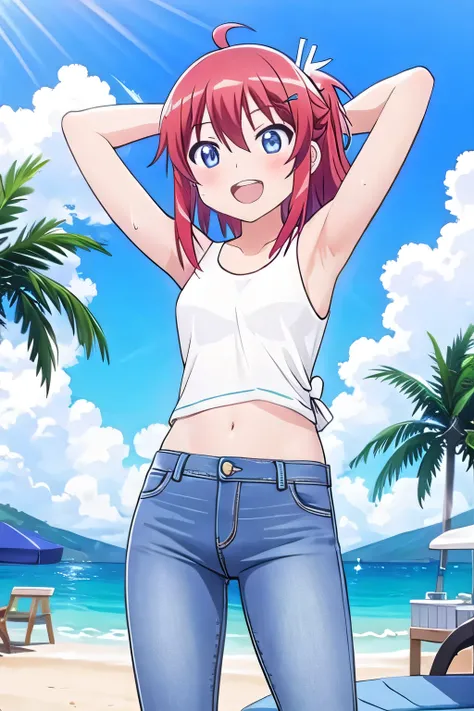 masterpiece, best quality, ultra detail, ((Perfect Face, perfect eyes, perfect hair, perfect arm)), 1girl, o, petite, ((round face, ecstasy, orgasm face, drooping eyes, shame smiling, blush)), dropping eyes, sleepy, Open mouth, ((White teeth)), background(...