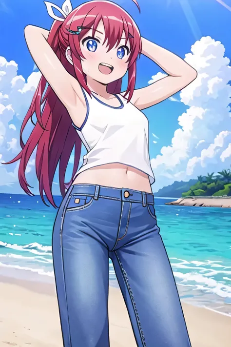 masterpiece, best quality, ultra detail, ((Perfect Face, perfect eyes, perfect hair, perfect arm)), 1girl, o, petite, ((round face, ecstasy, orgasm face, drooping eyes, shame smiling, blush)), dropping eyes, sleepy, Open mouth, ((White teeth)), background(...