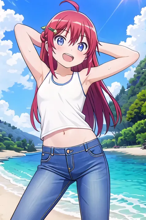 masterpiece, best quality, ultra detail, ((Perfect Face, perfect eyes, perfect hair, perfect arm)), 1girl, o, petite, ((round face, ecstasy, orgasm face, drooping eyes, shame smiling, blush)), dropping eyes, sleepy, Open mouth, ((White teeth)), background(...