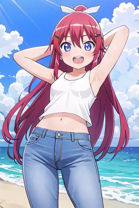 masterpiece, best quality, ultra detail, ((Perfect Face, perfect eyes, perfect hair, perfect arm)), 1girl, o, petite, ((round face, ecstasy, orgasm face, drooping eyes, shame smiling, blush)), dropping eyes, sleepy, Open mouth, ((White teeth)), background(...