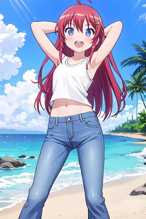 masterpiece, best quality, ultra detail, ((Perfect Face, perfect eyes, perfect hair, perfect arm)), 1girl, o, petite, ((round face, ecstasy, orgasm face, drooping eyes, shame smiling, blush)), dropping eyes, sleepy, Open mouth, ((White teeth)), background(...