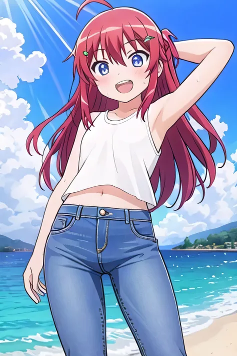 masterpiece, best quality, ultra detail, ((Perfect Face, perfect eyes, perfect hair, perfect arm)), 1girl, o, petite, ((round face, ecstasy, orgasm face, drooping eyes, shame smiling, blush)), dropping eyes, sleepy, Open mouth, ((White teeth)), background(...