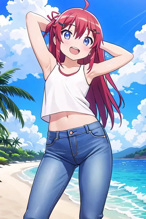 masterpiece, best quality, ultra detail, ((Perfect Face, perfect eyes, perfect hair, perfect arm)), 1girl, o, petite, ((round face, ecstasy, orgasm face, drooping eyes, shame smiling, blush)), dropping eyes, sleepy, Open mouth, ((White teeth)), background(...