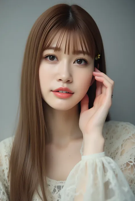 ultra-realistic, photorealistic, best quality, 8K, top-quality, masterpiece, ultra-detail, super high resolution, Improvement of quality, Enhances the beauty of skin texture, Clean and glowing skin, Smoother lighting, Improving the quality of cinema light...
