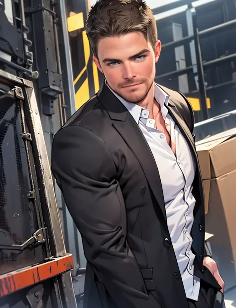 Solo man, suave secret agent, lean muscle man, the hunk ((( Stephen AMELL))), charming, attractive, black tuxedo with a black bow tie white shirt, mysterious aura, volumetric lighting, depth of field, best quality