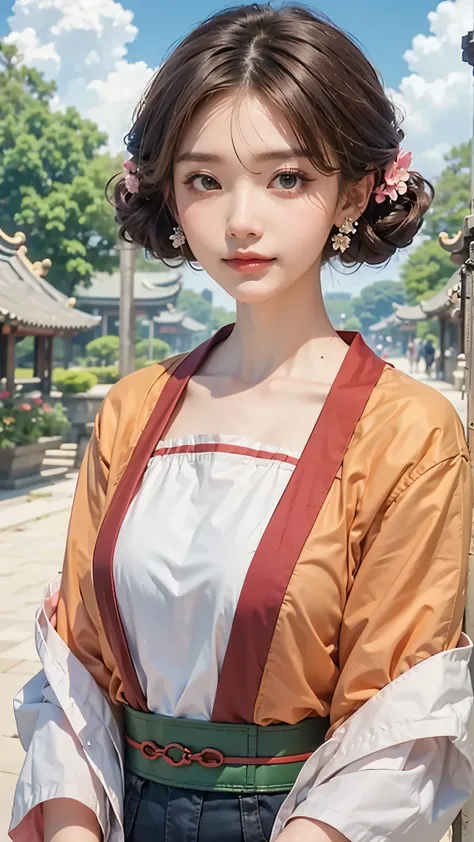 score_9,score_8_up,score_7_up,score_6_up,score_5_up,score_4_up,sauce_Anime BREAK
ywyh,1 girl,upper body,stares at viewers,Orange Hanfu ,Green belt,pink shawl,hair flower,hair ornament,flower earrings,
garden,East Asian Architecture,depth of field,(brown ha...
