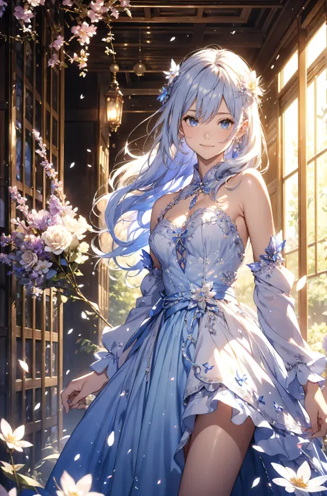best quality !mystical 、( cowboy shot ) 1girl cute smile!smile! エルフの館 , 美しい装飾、テーブル、お茶、beautiful room 、Beautiful skin with a chest circumference of 130 、正確な指、sexy、 Beautiful chest skin !BEAUTIFUL THIGS、beautiful legs ‼️ slender model figure、 music ...