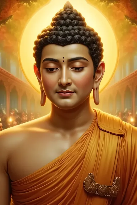 ရွှေရောင်တောက်ပနေသော မြန်မာ manly peaceful face of buddha blessing