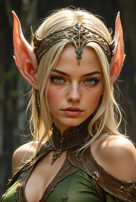 (((masterpiece))), better quality, hyper-detailed gouache portrait of a group of beautiful female elves, smooth shadows, hyperrealistic textures, 8 k, better quality, realistic cartoon features , stylized illustration, smooth shadows, correct anatomy, Ch...