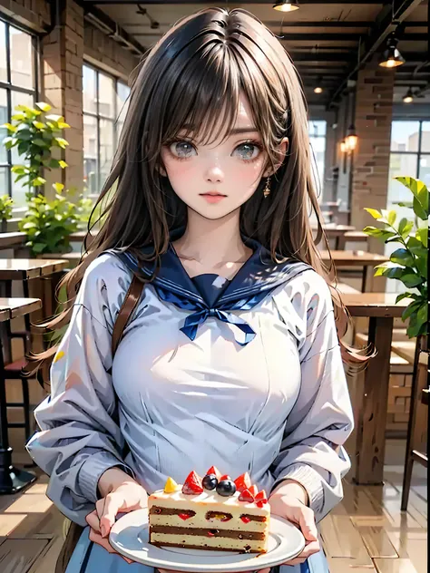 Highest quality, 8K, Highest quality, ((Odd-eyed high school girl)), ((Heterochromia, Crimson Eyes, Green Eyes)), ((Sparkling and delicate eyes)), ((Very accurate eyes)), (Platinum and purple long hair), Princess cut, ((Transparent and shining white skin))...