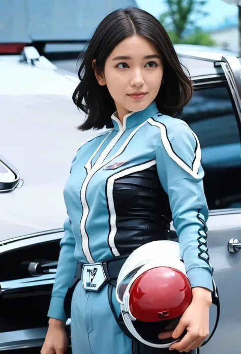 (1 woman),beautiful face,smile,２０young,(1 semi-short bob hair:1.4),A classy appearance,plump style facing backwards,(saggy breasts:1.4),Best Yoshioka Riho, eliminate soft egg-shaped face ,High cheekbones,Slightly pointed chin,slightly larger almond-shaped ...