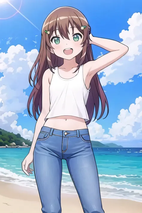 masterpiece, best quality, ultra detail, ((Perfect Face, perfect eyes, perfect hair, perfect arm)), 1girl, pretty, petite, ((round face, ecstasy, orgasm face, drooping eyes, shame smiling, blush)), dropping eyes, sleepy, Open mouth, ((White teeth)), backgr...