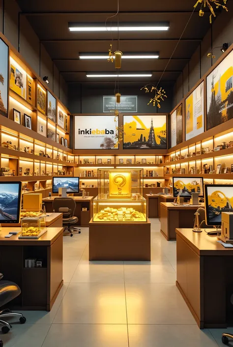 A company called "INKIEBABA" provides printing and computer services and sells gold. There are no people in the picture.

